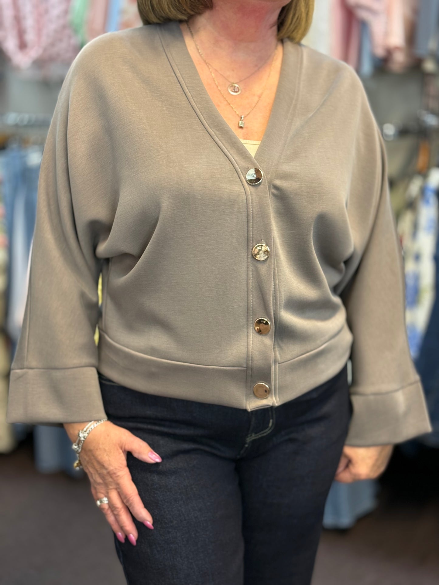 RAMOM- LUXE SCUBA RELAX CARDI JACKET