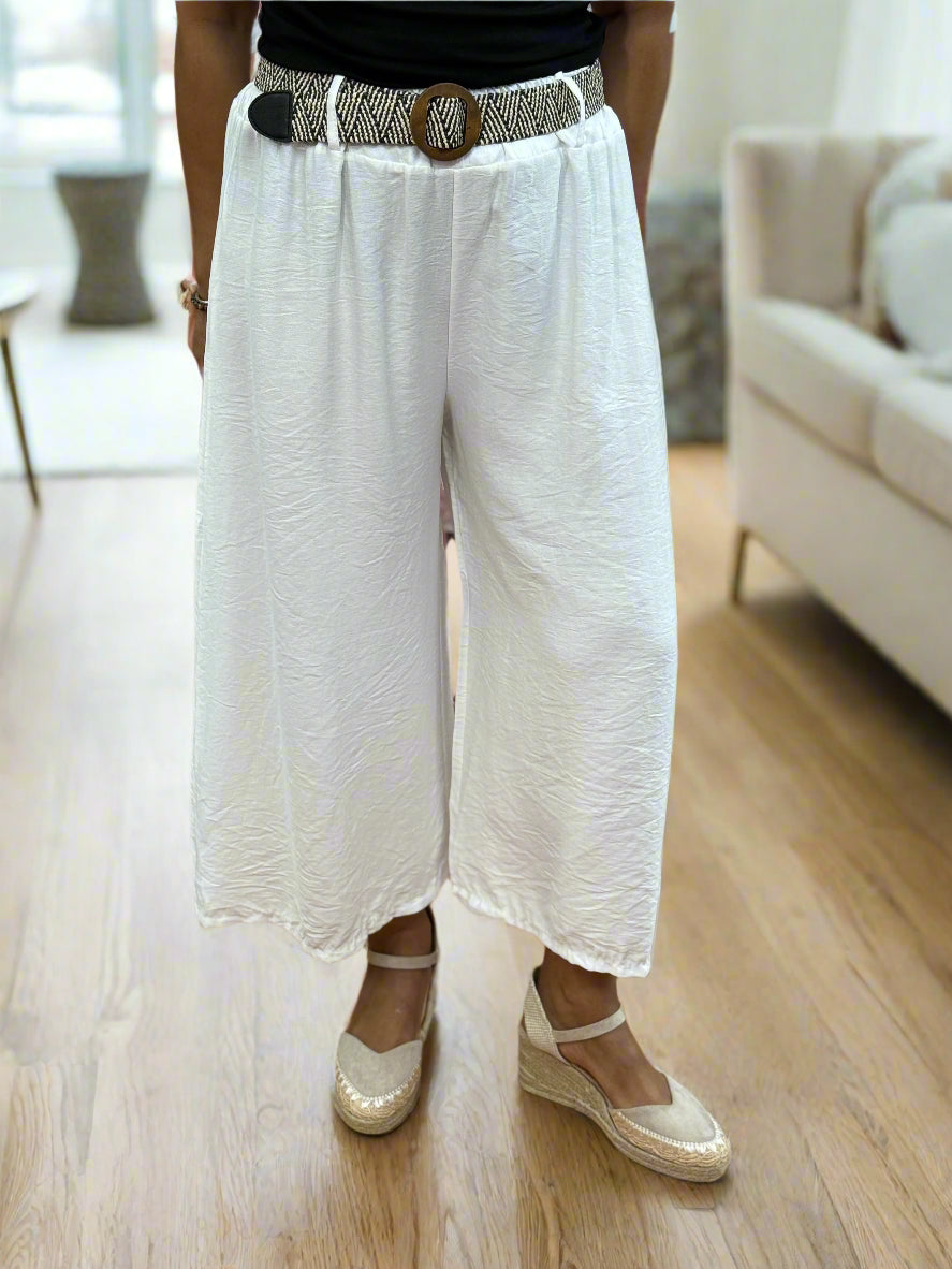 ADINA -BELTED SILKY CULLOTS