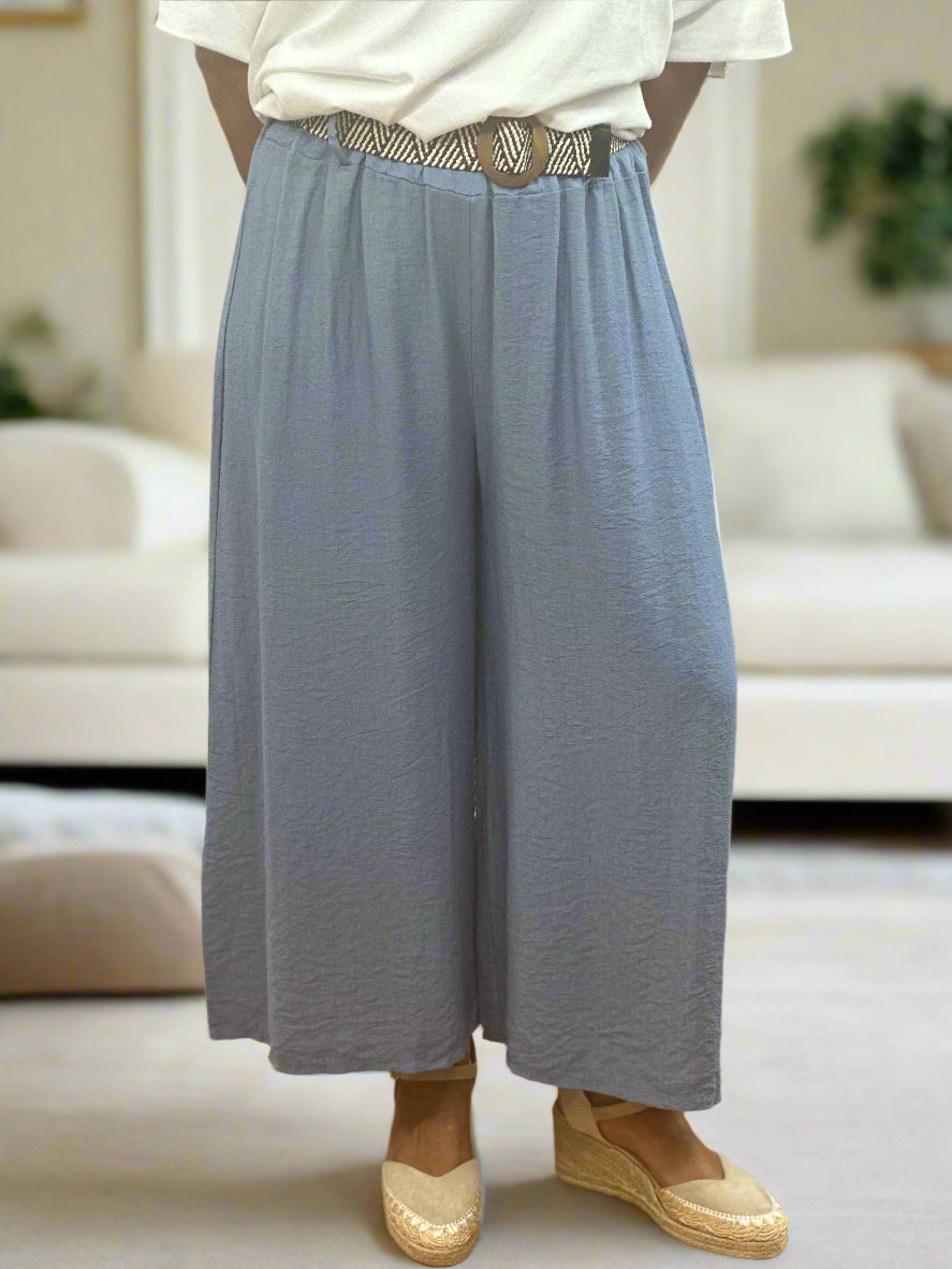 ADINA -BELTED SILKY CULLOTS