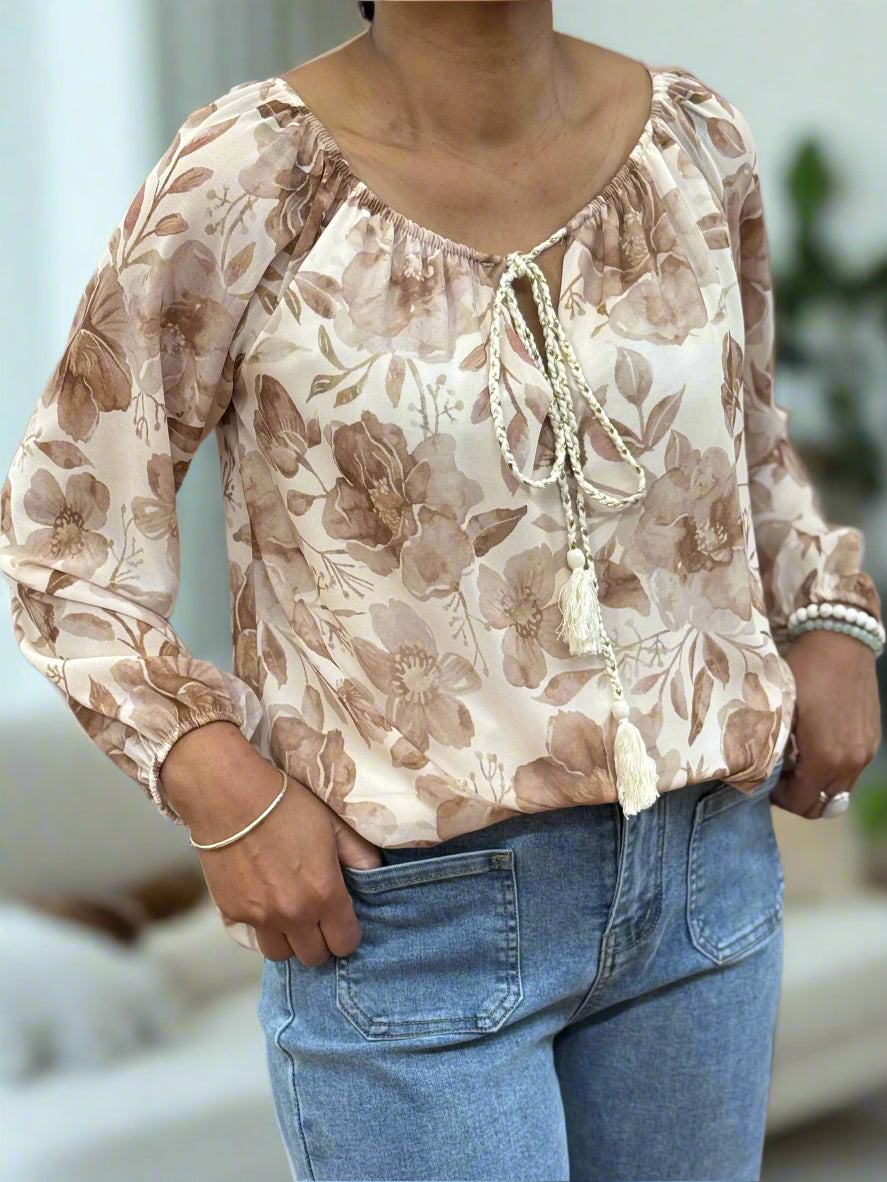 FLORENCE - CHIFFON PRINT TOP