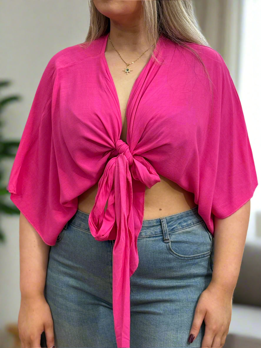 HARPER-FRONT TIE SHRUG-#SALE
