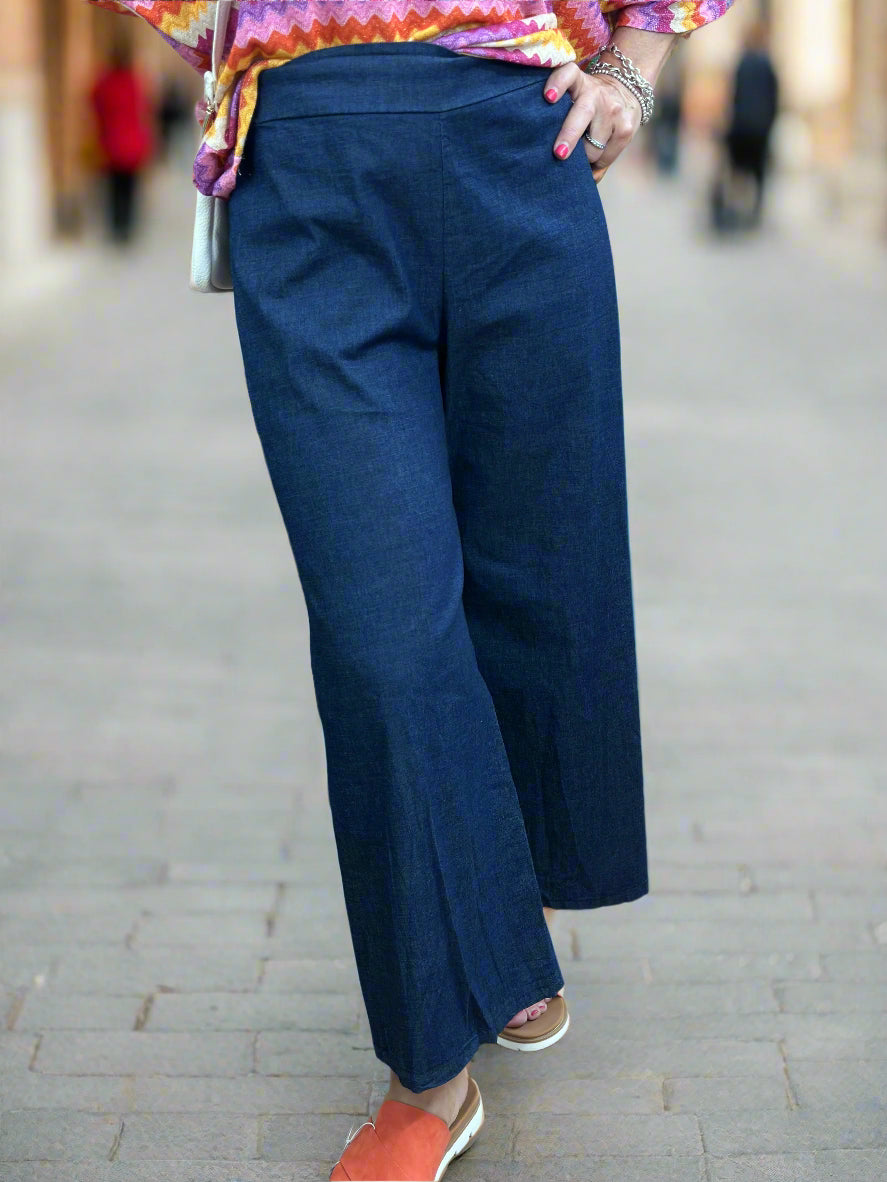 LARA- DENIM LOOK CULLOTTS