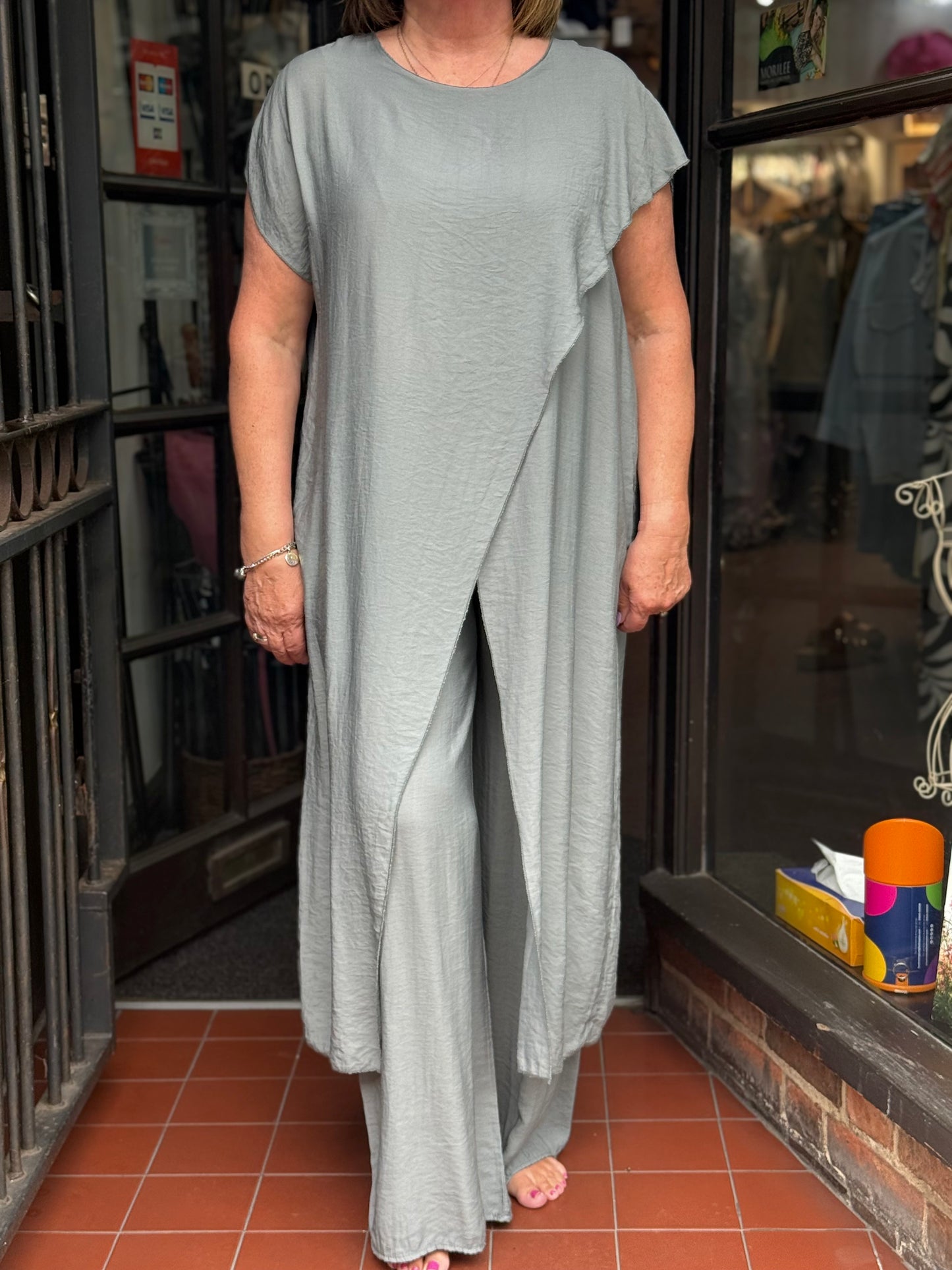 BRANDI -XOVER EFFECT LINEN LOOK SUIT #BankHoliday20%OFF