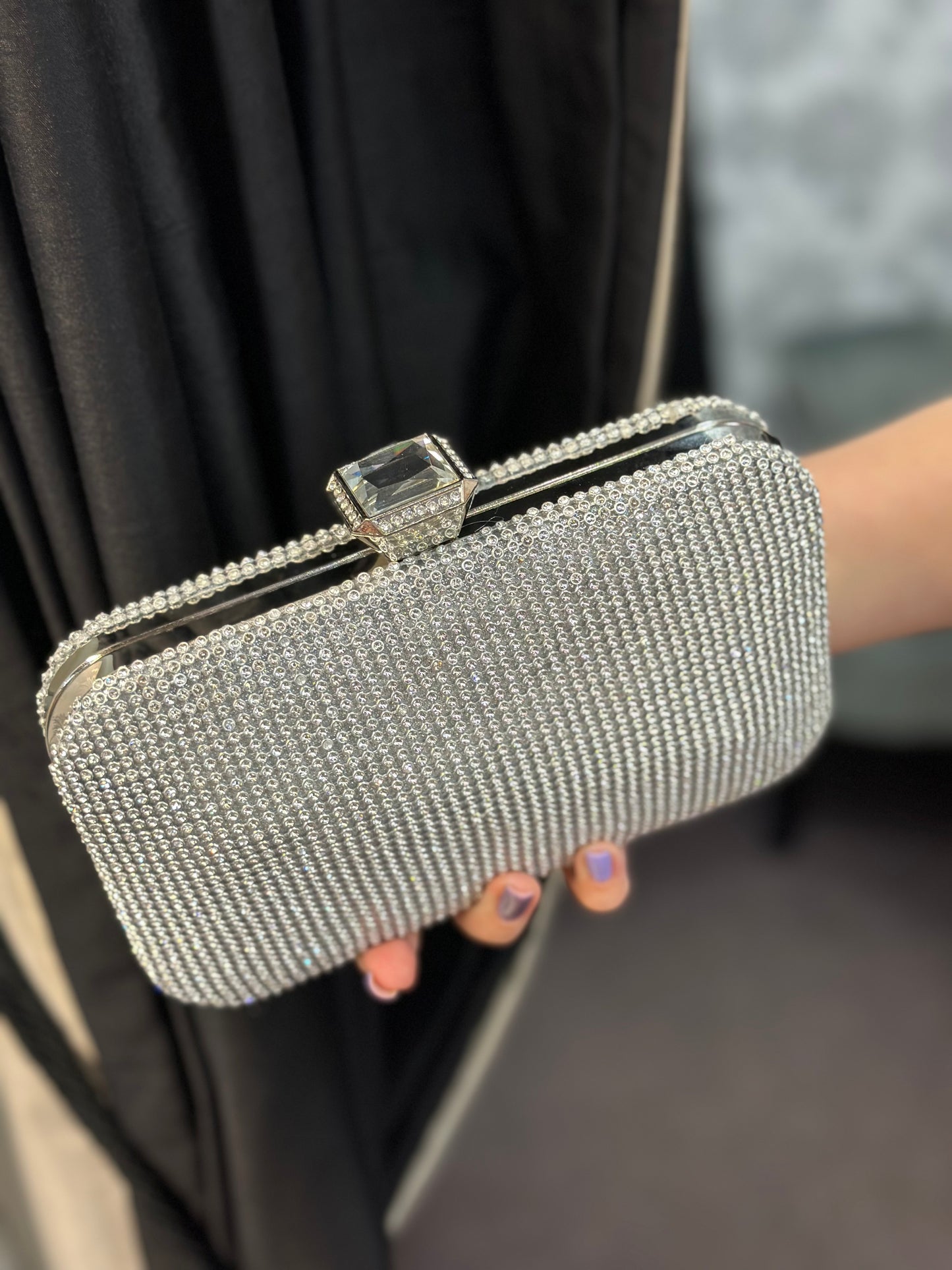 DOUBLE DIAMANTE CLUTCH-ALL COLOURS