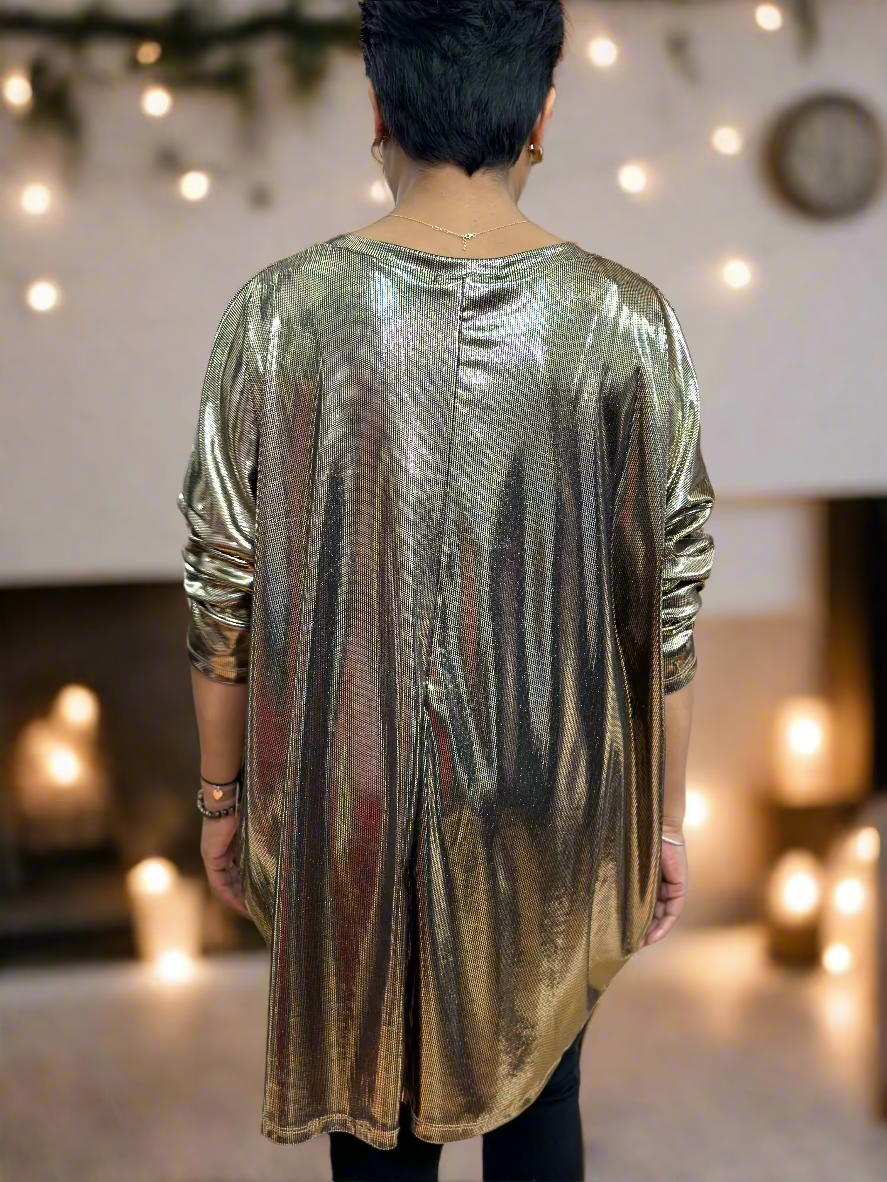 SHIMMER FOIL HI LOW TOP-#BlackFridaySale