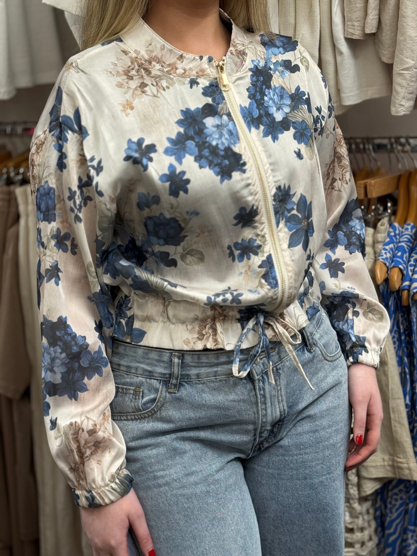 BARI BLOUSON- LILA FLORAL JKT