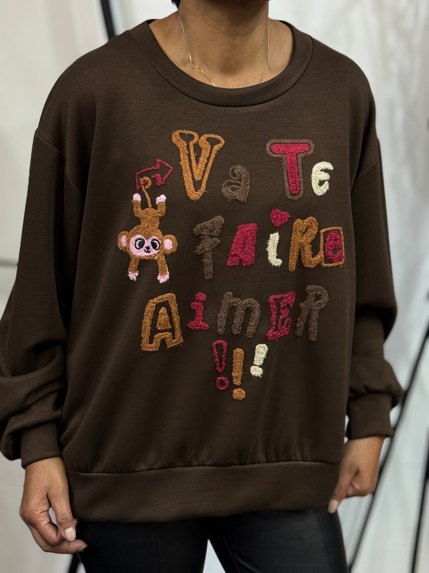 FAIRE- FUNKY EMBRIODERED SWEATSHIRT-#NOVEMBERBF