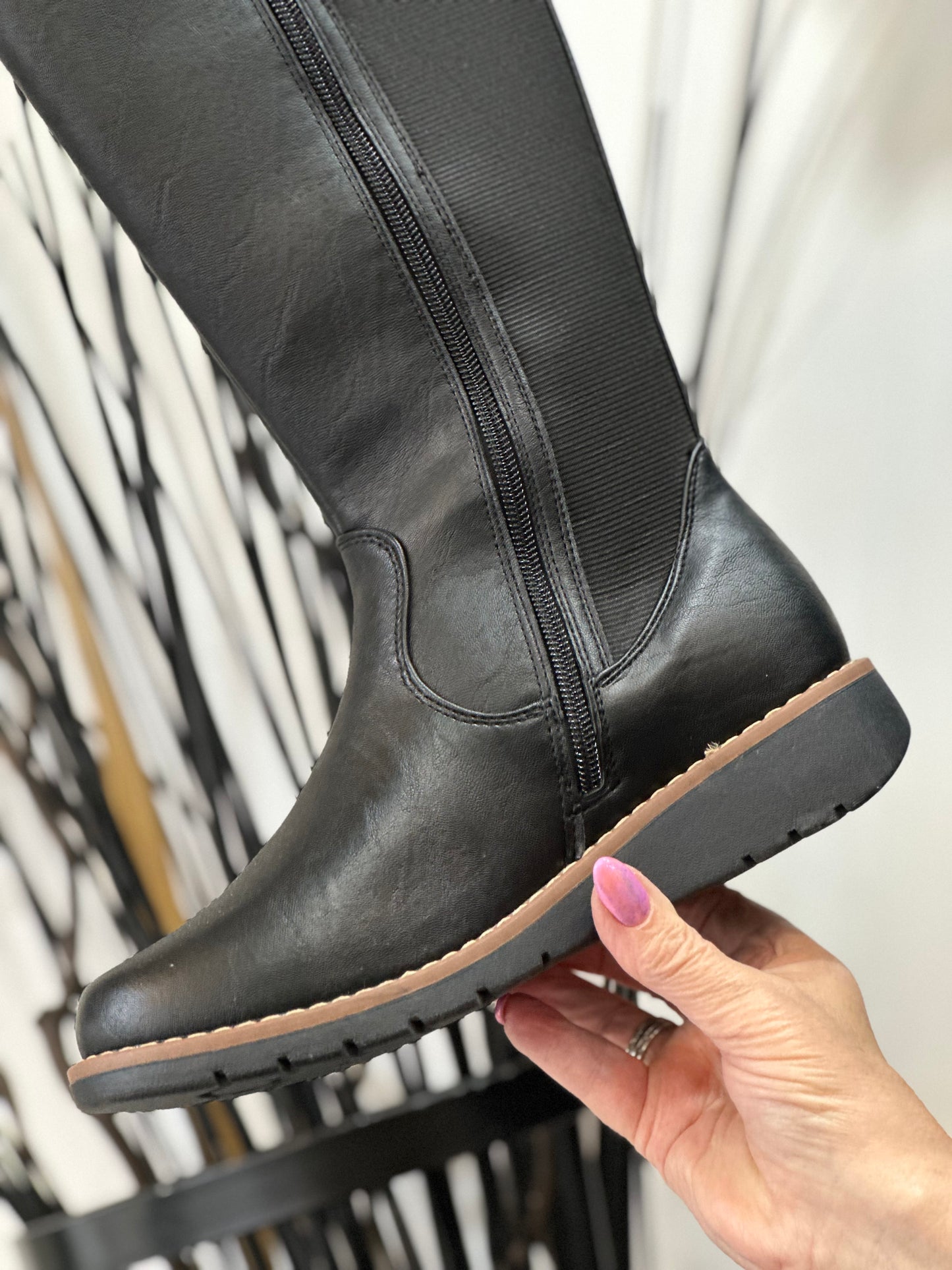 LISA - LOW WEDGE BOOT-BLACK --#FLASH££OFF