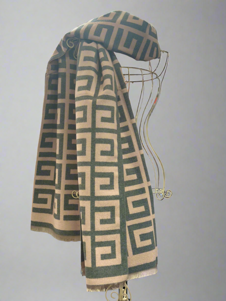 FF INSPIRED- REVERSIBLE SCARF- CASHMERE BLEND