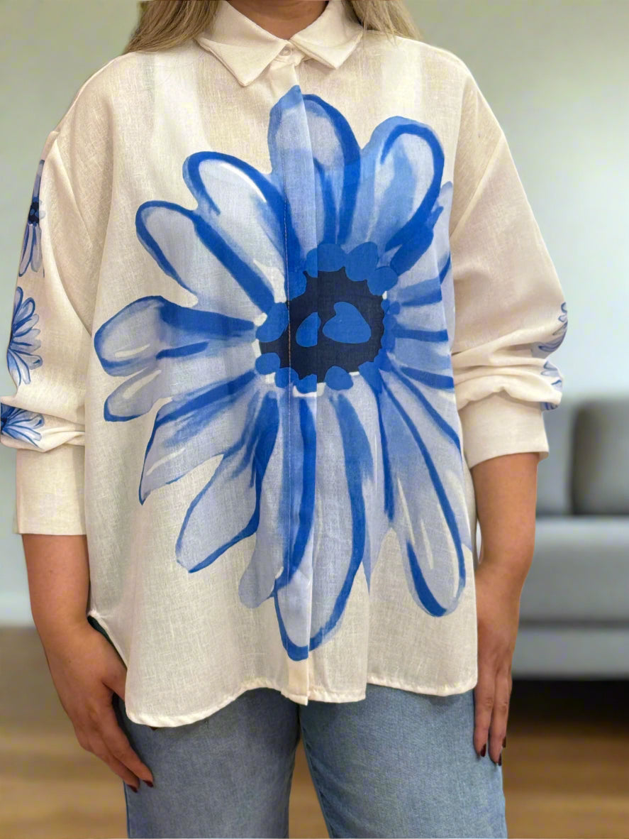 DAISY FLOWER PRINT SHIRT