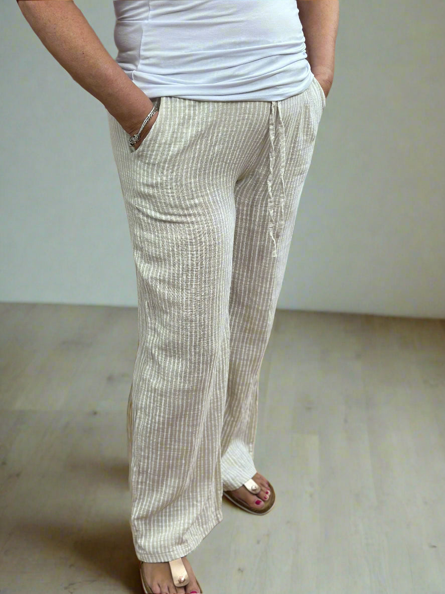 HENLEY - MARCY PINSTRIPE STRAIGHT FIT
