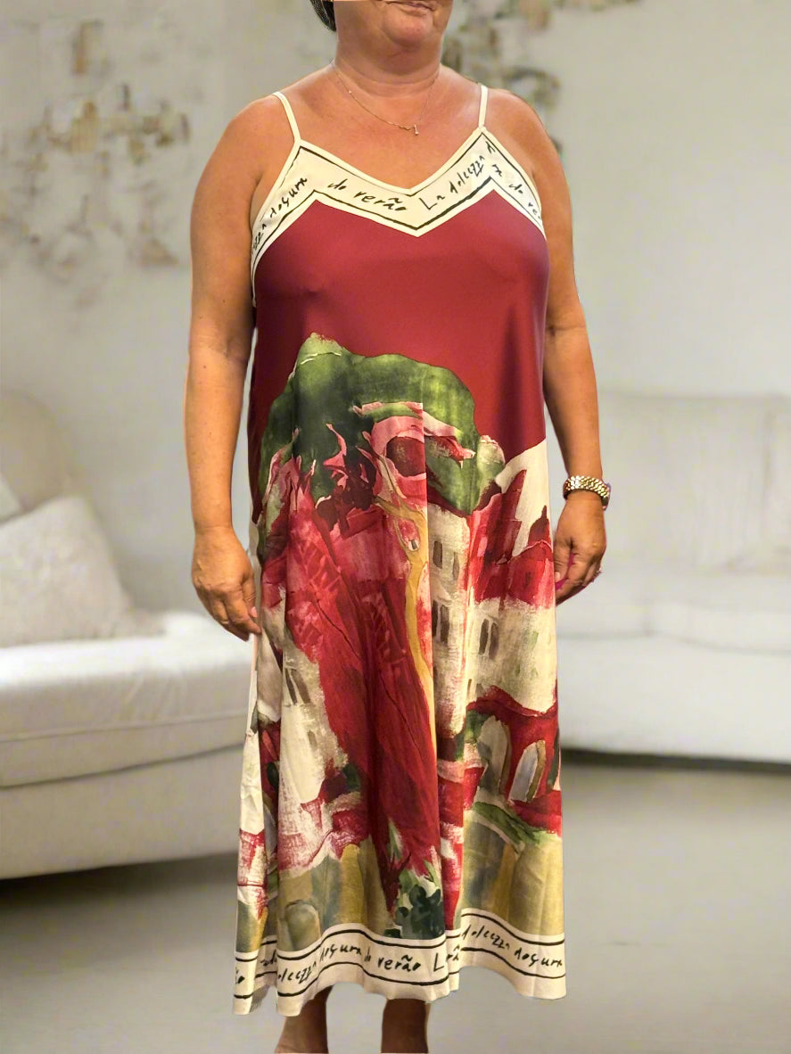 SEVILLE- HARPER STRAPPY SATIN DRESS