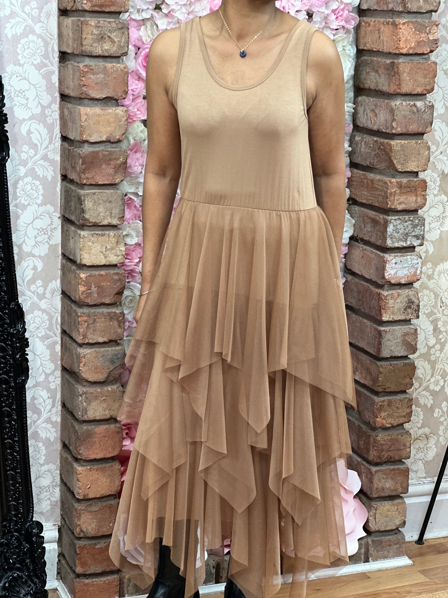 ILANA- RUFFLE SKIRT LAYERING DRESS
