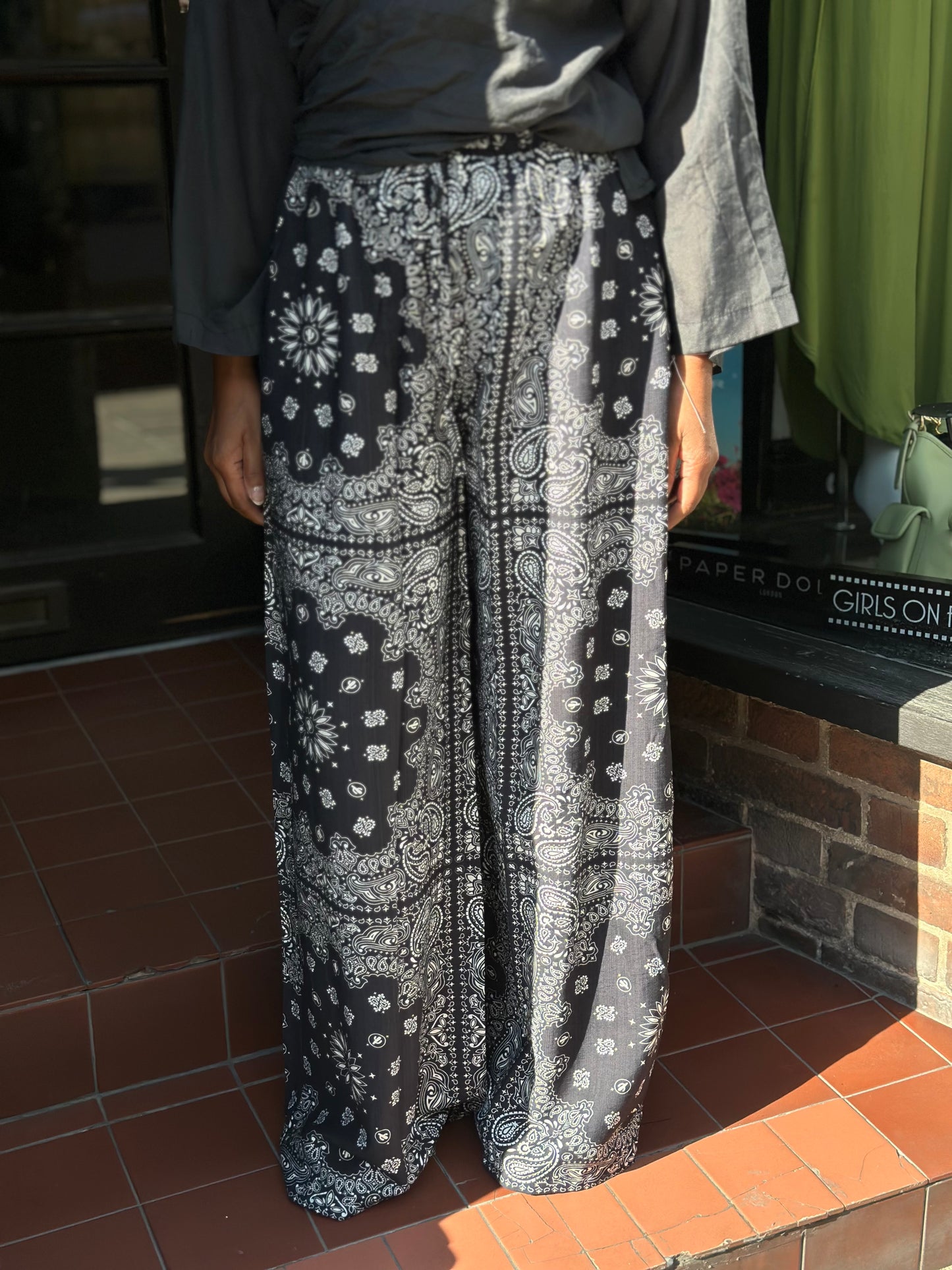 HARLOW- PAISLEY BLOCK PRINT TROUSER