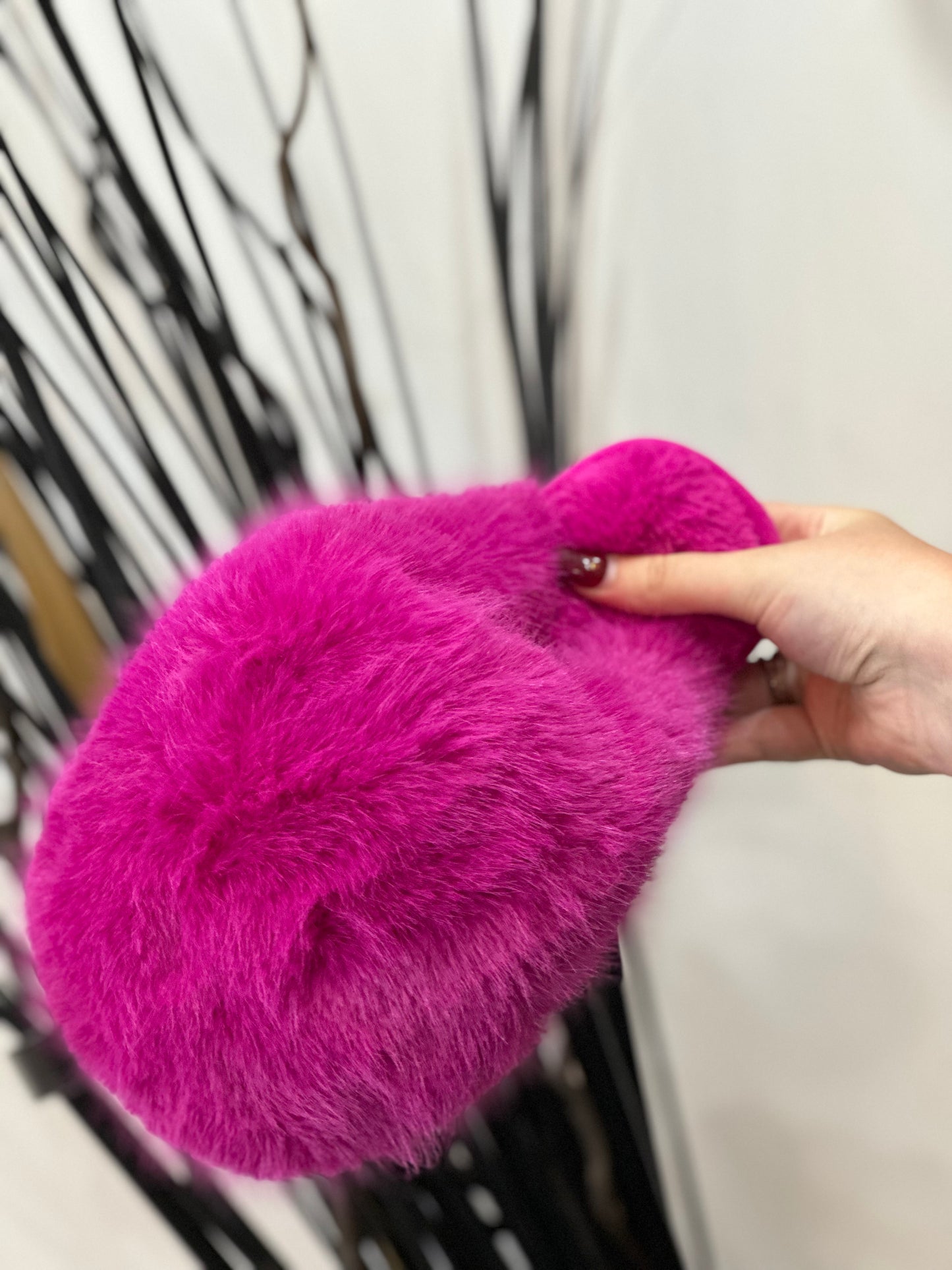 FLUFFY -F/FUR MULE SLIPPER -