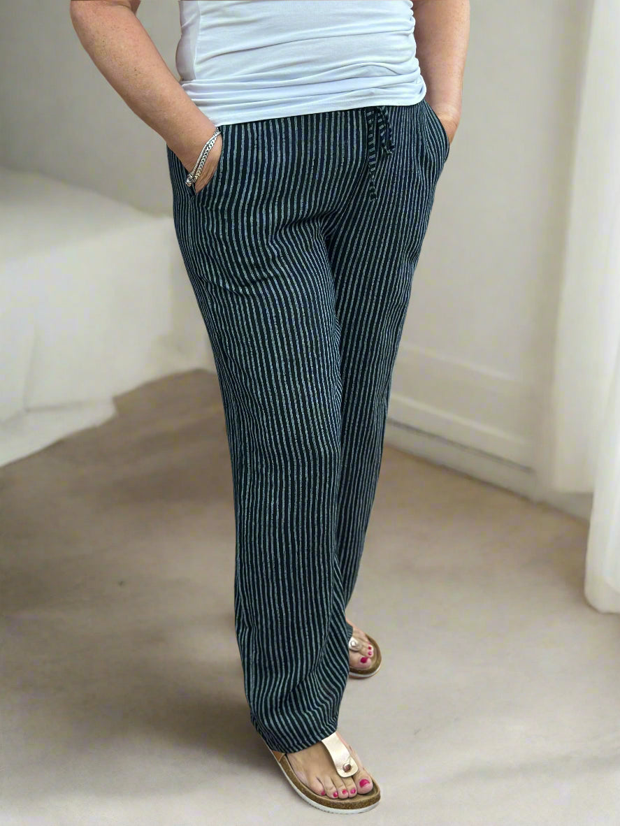 HENLEY - MARCY PINSTRIPE STRAIGHT FIT