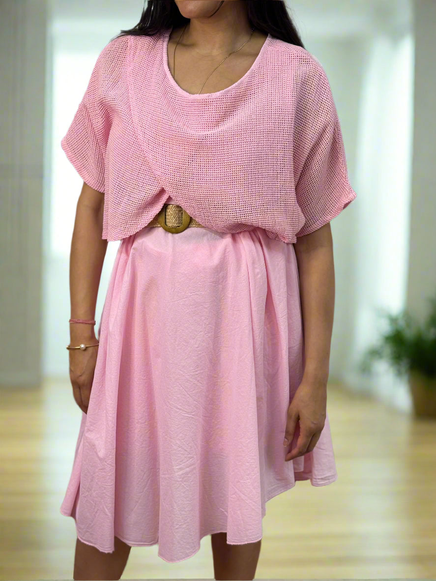 SIERRA- TEABAG OVERLAY SWING DRESS - SUMMER SALE