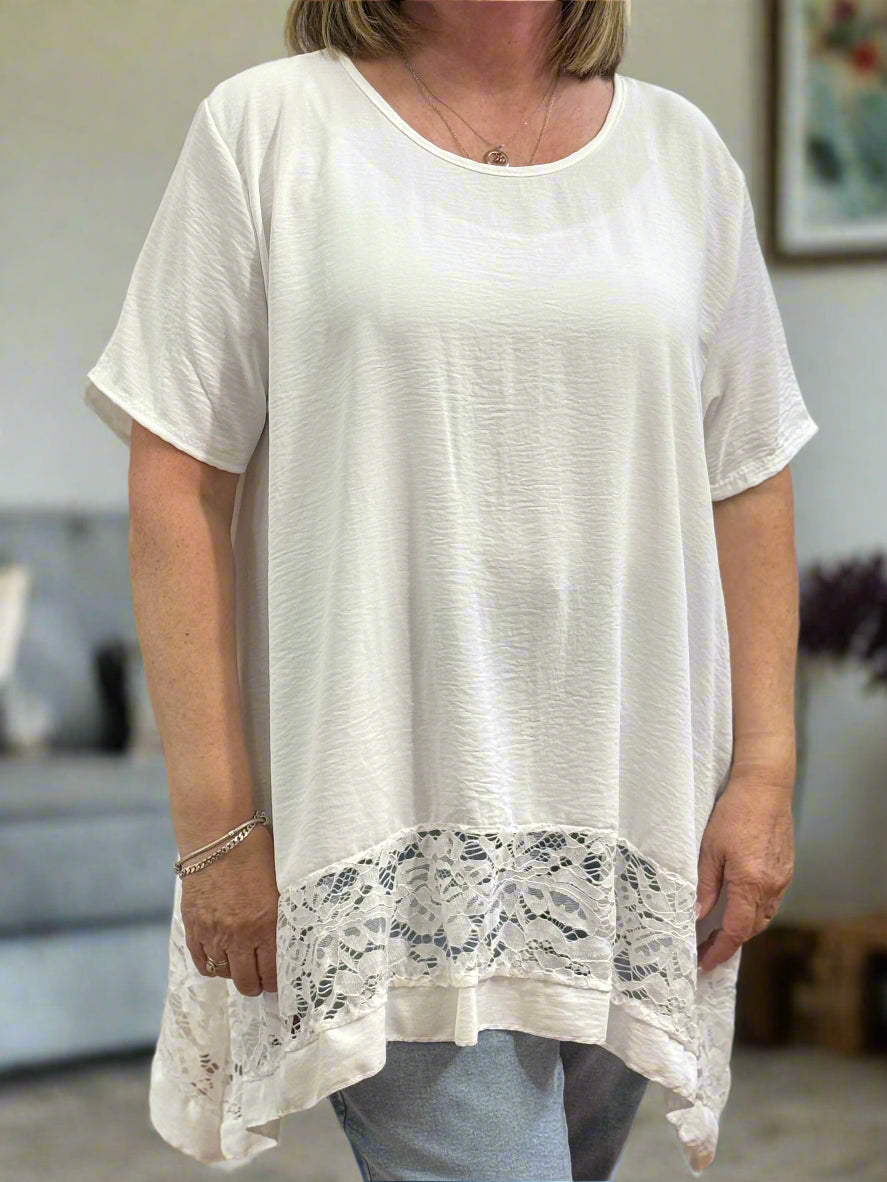 ST IVES-IDA A LINE LACE TOP