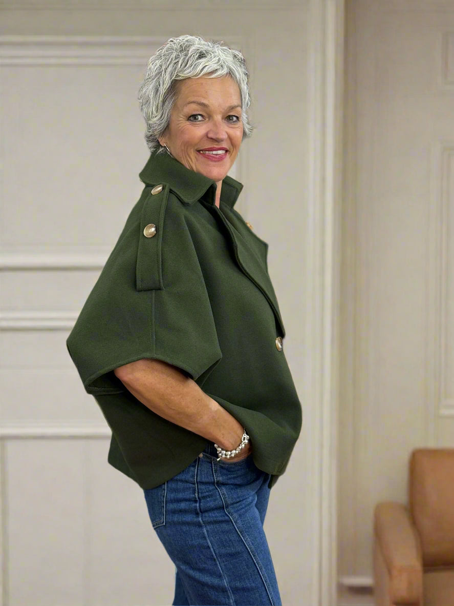 HEIDI - O/S CAPE STYLE JACKET-