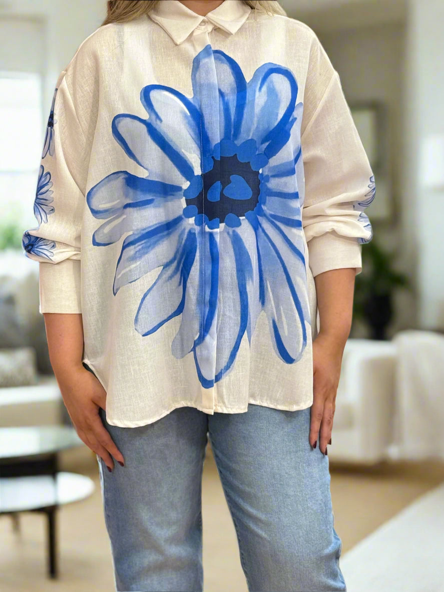 DAISY FLOWER PRINT SHIRT