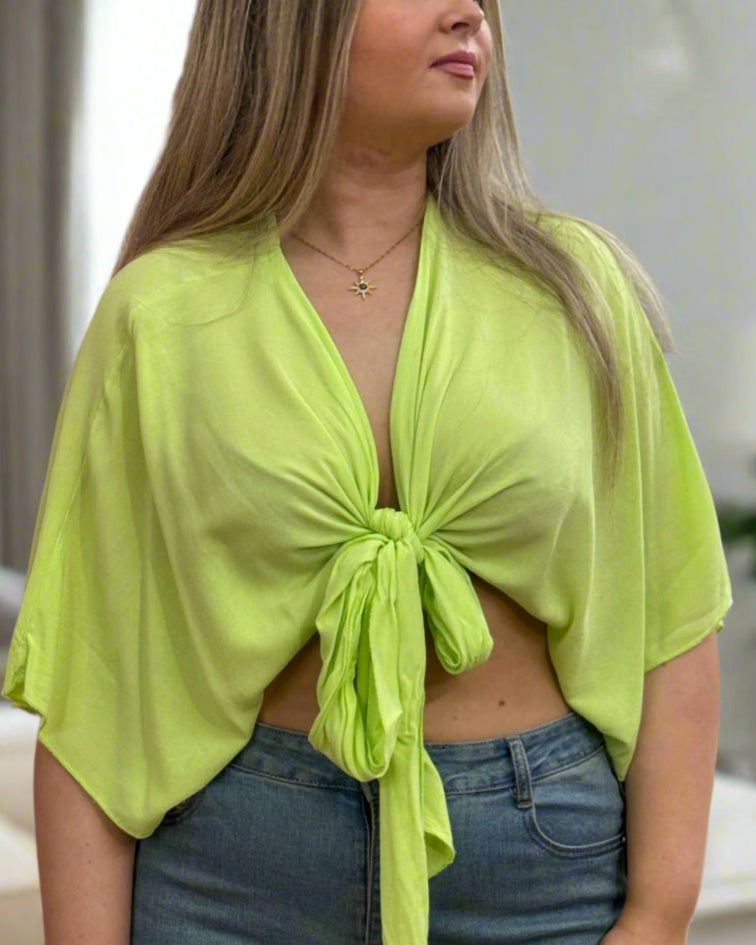 HARPER-FRONT TIE SHRUG-#SALE