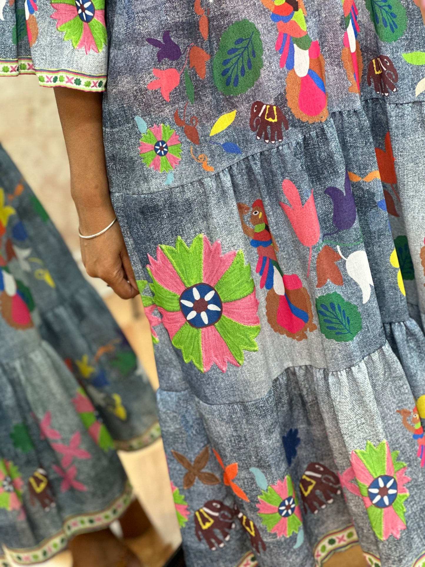 AZTEC MIDAXI SMOCK DRESS - #LASTONELEFT