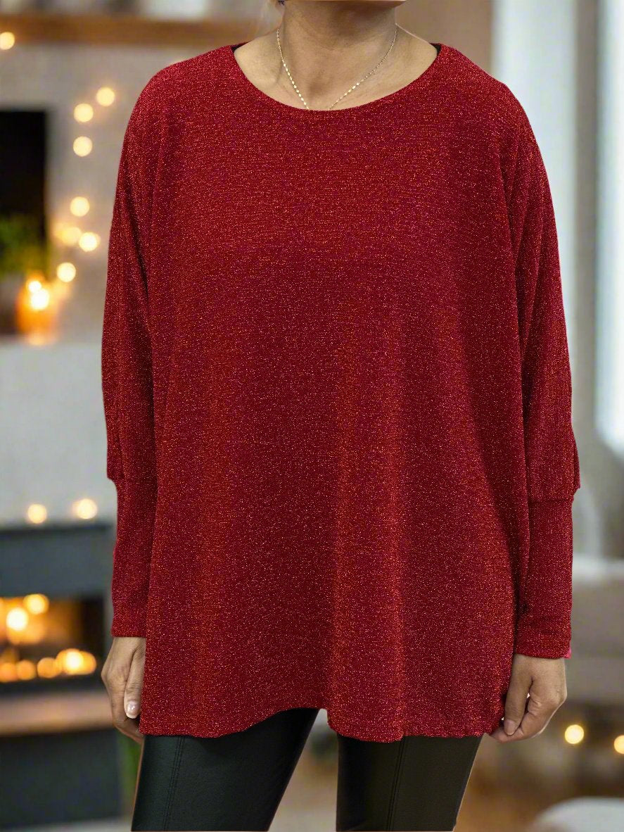 BENITA -O/S LUREX B/WING TOP-#BlackFridaySale