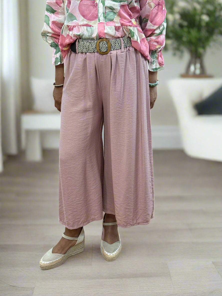 ADINA -BELTED SILKY CULLOTS
