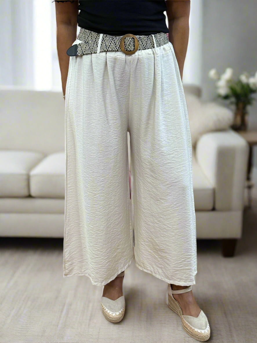 ADINA -BELTED SILKY CULLOTS