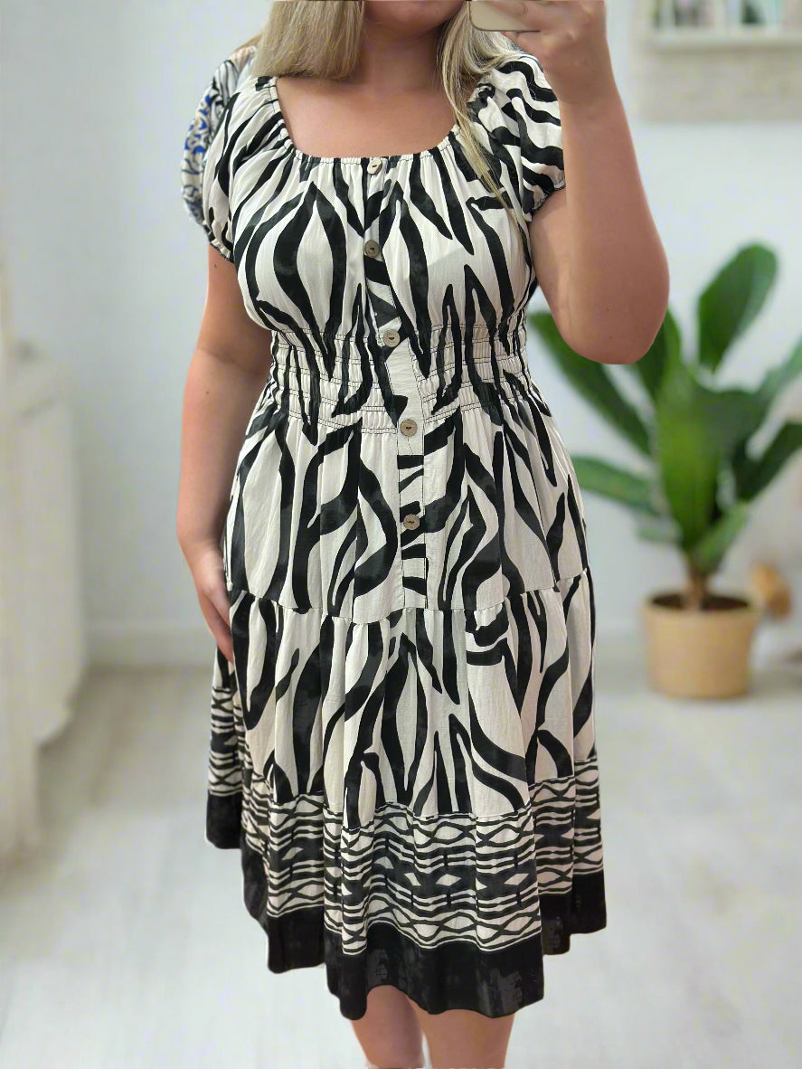 KAT-BARDOT PRINTED MIDI DRESS