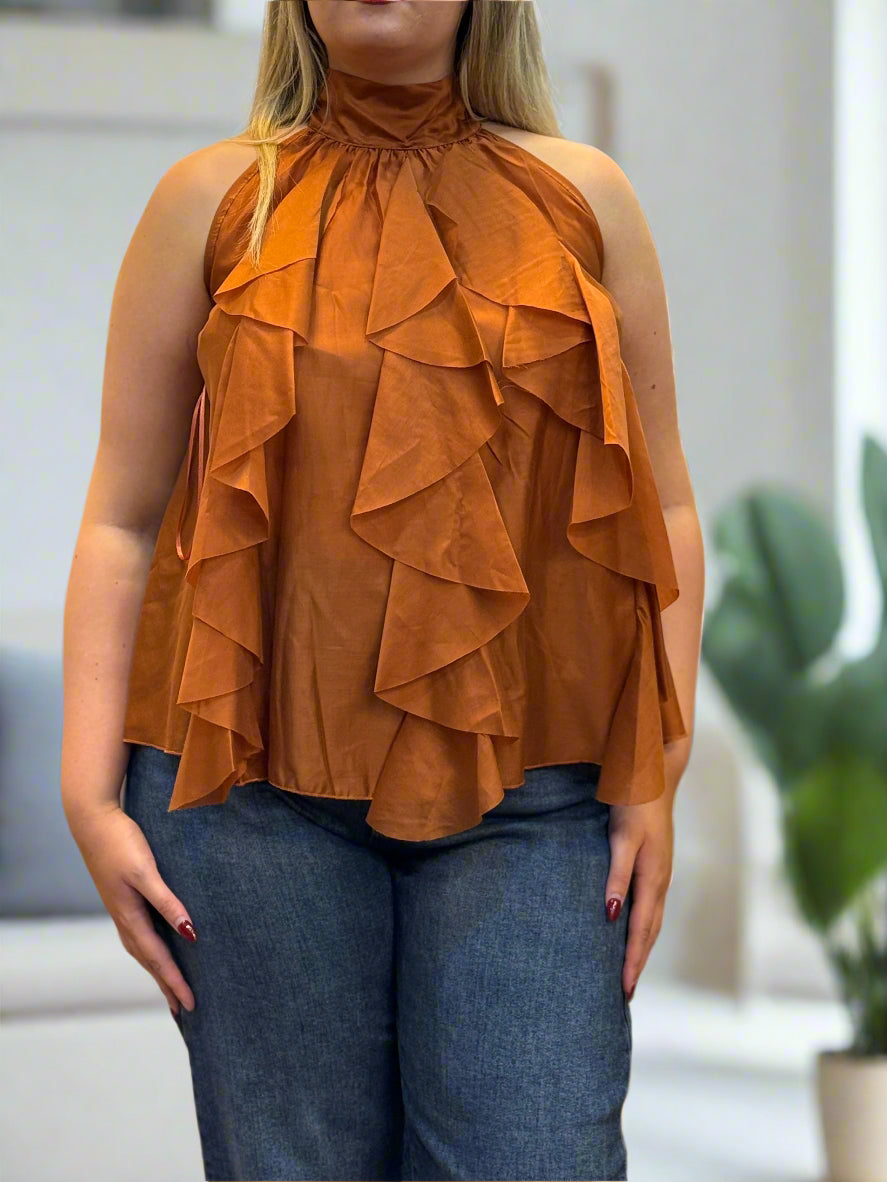 ROSA - CUTAWAY FRILL FRONT TOP