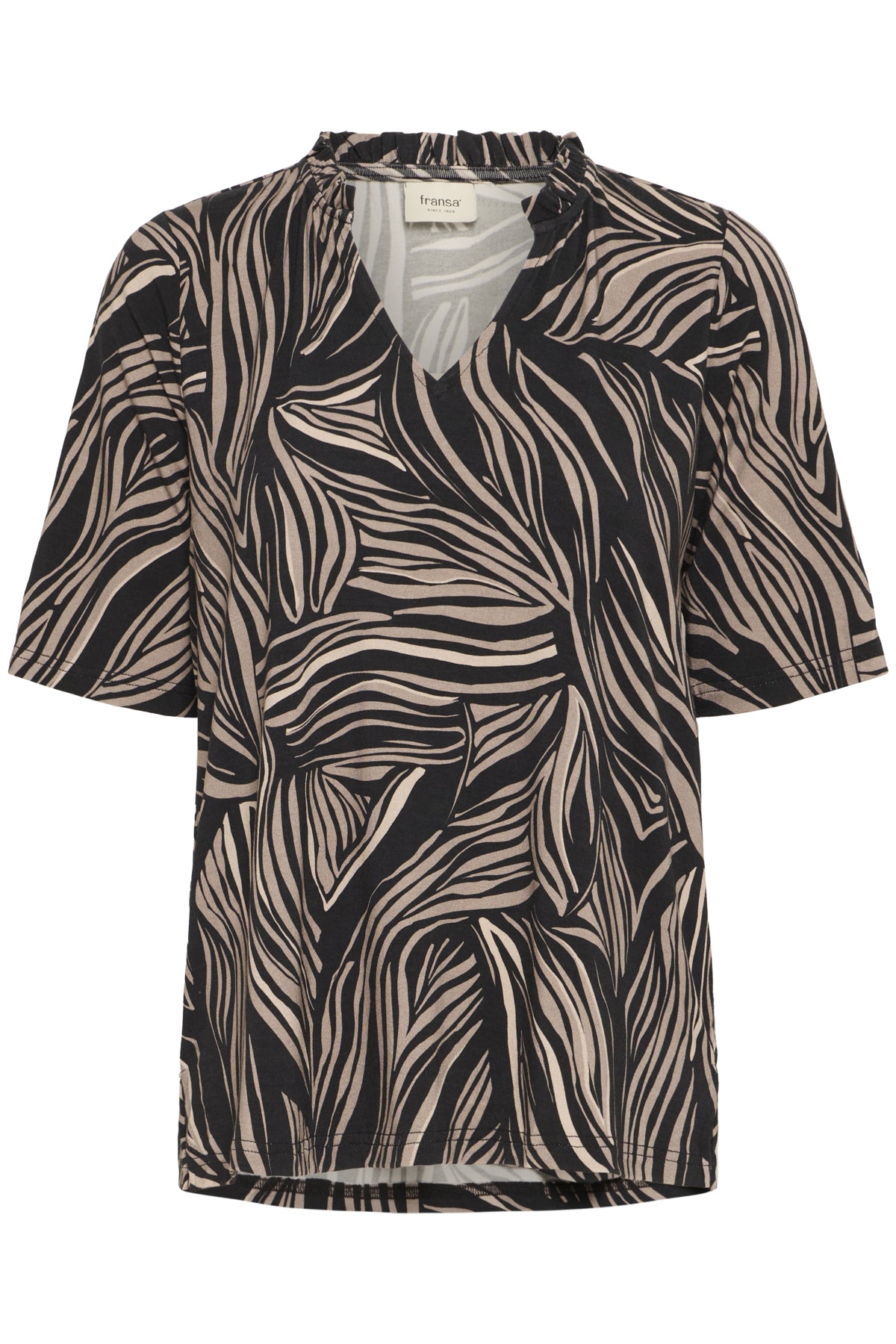 FRANSA-FLORA VNK LEAF BLACK/BROWNS