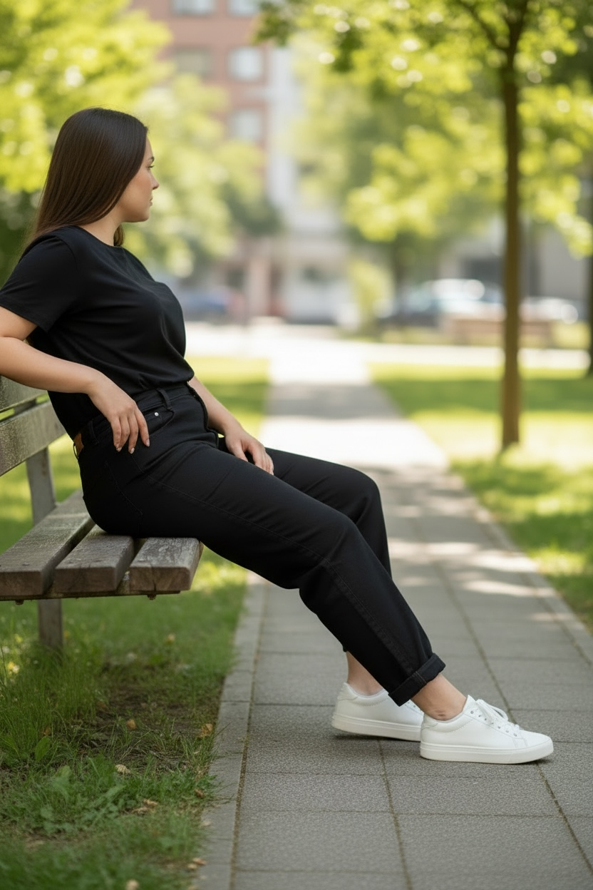 LARA-GSMACK BARREL JEAN-BLACK