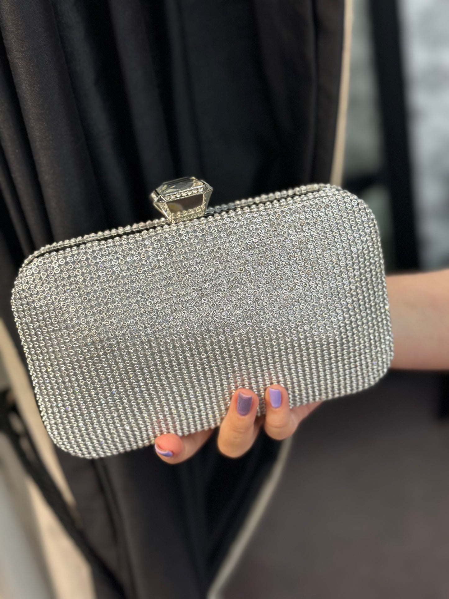 DOUBLE DIAMANTE CLUTCH-ALL COLOURS