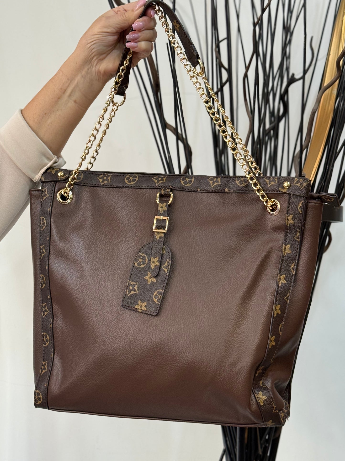 LV INSPIRED- LV TRIM LARGE SHOULDER BAG