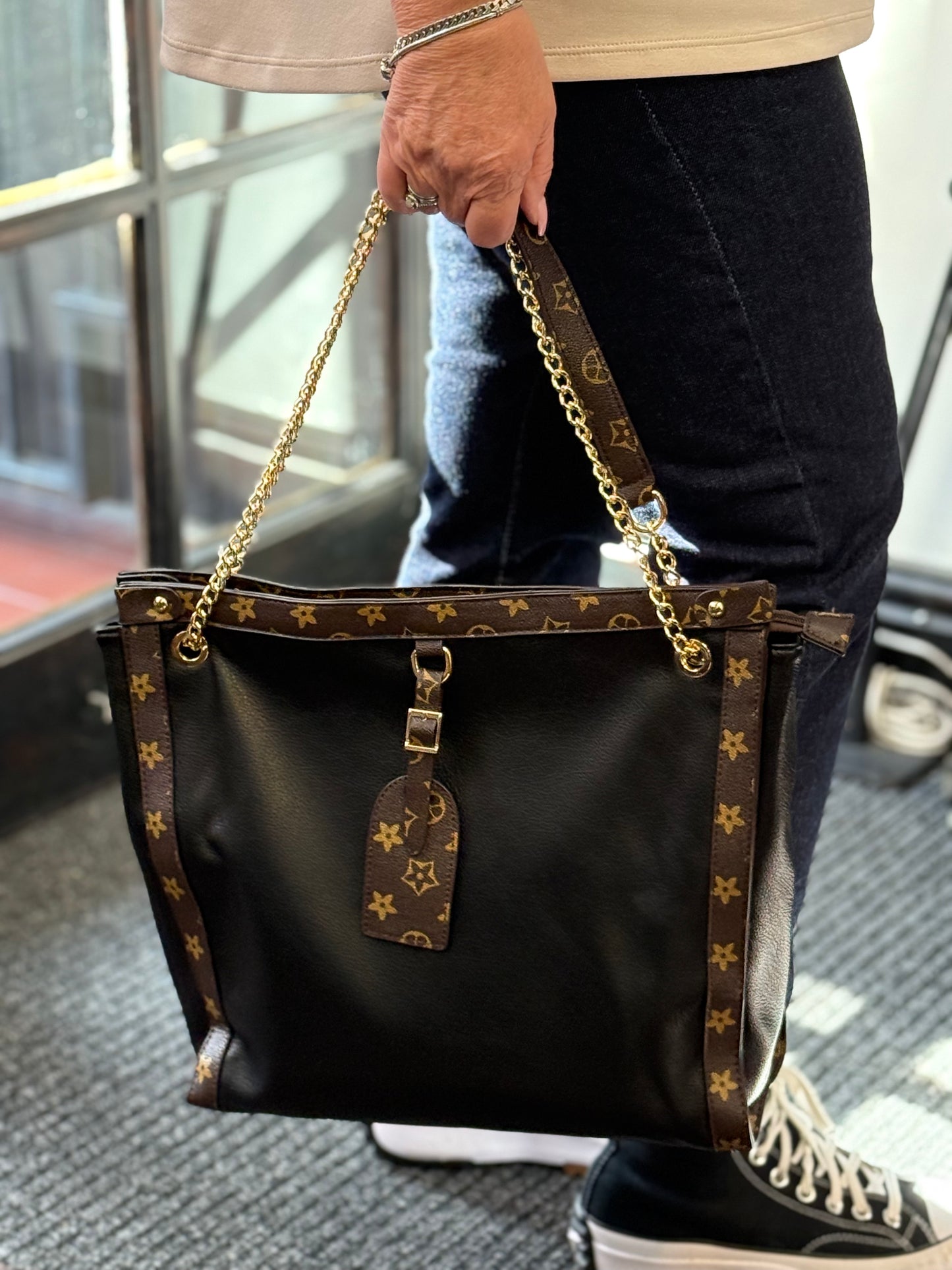 LV INSPIRED- LV TRIM LARGE SHOULDER BAG