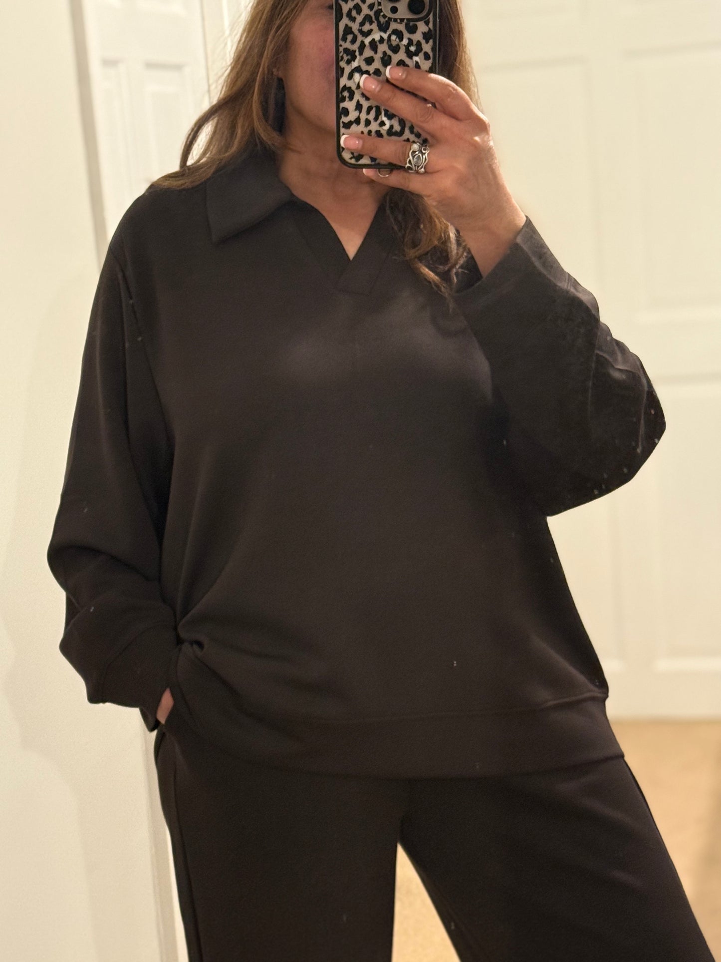 FRANSA-AURORA COLLAR SWEATSHIRT-CO-ORD- FLASH BFSALE