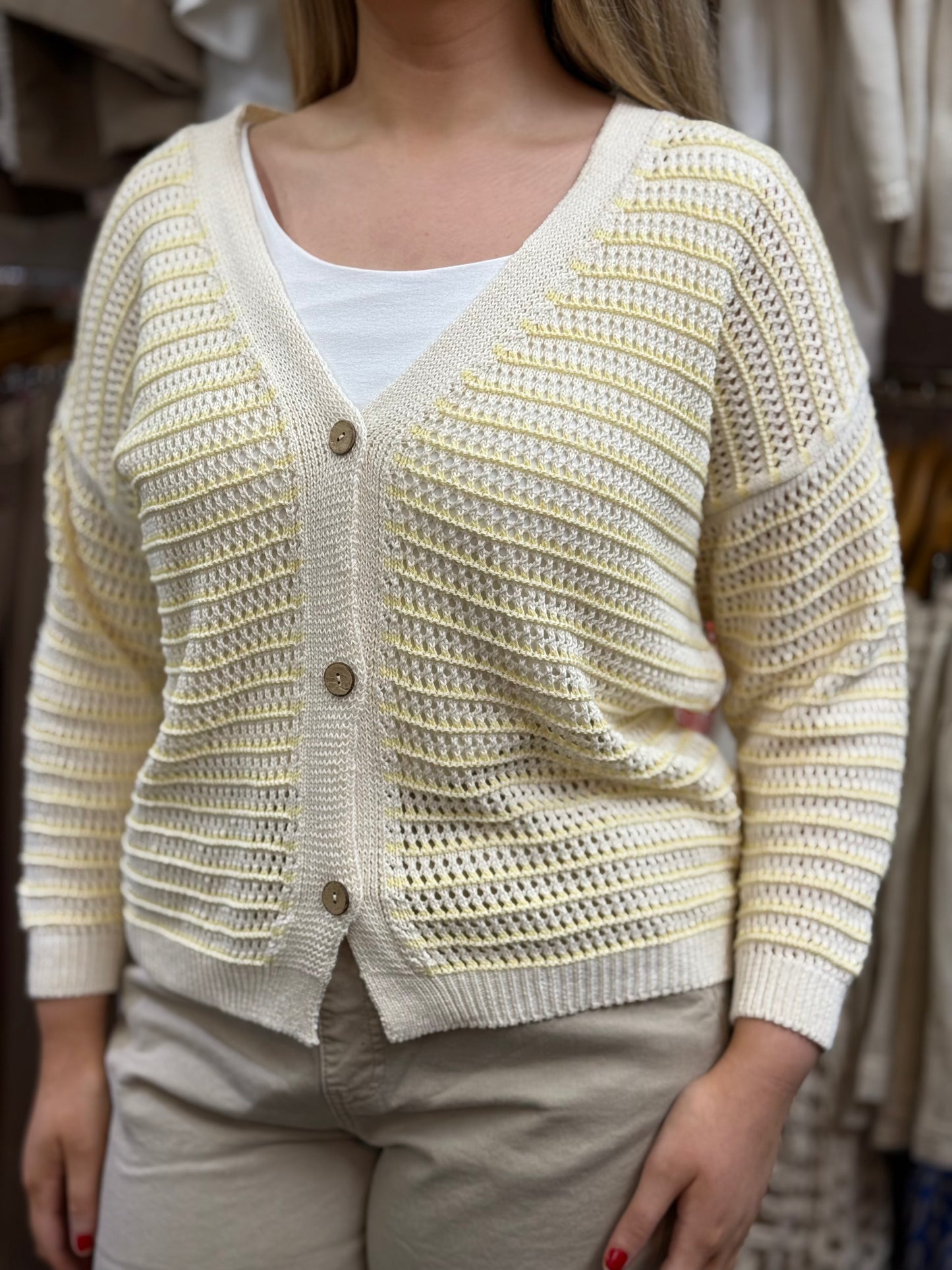 ARCHIE-CROCHET SUMMER STRIPES CARDI