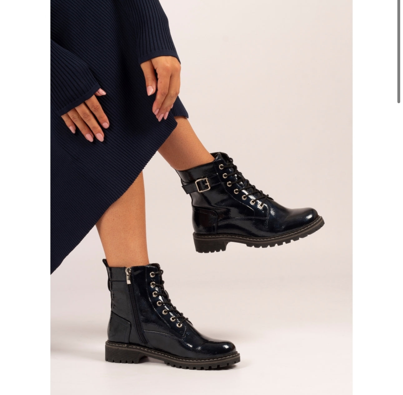 LUNAR PARLOUR ANKLE BOOT- NAVY