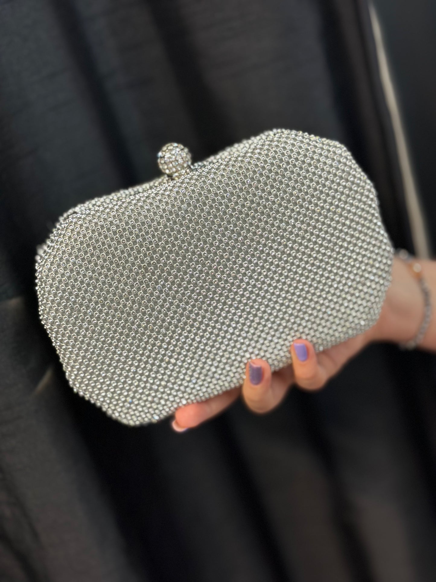 DOUBLE DIAMANTE CLUTCH-ALL COLOURS