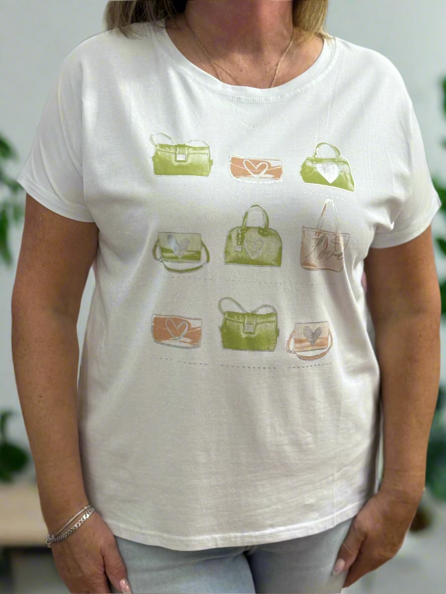 CALIPSO- GILTED HANDBAGS TEE