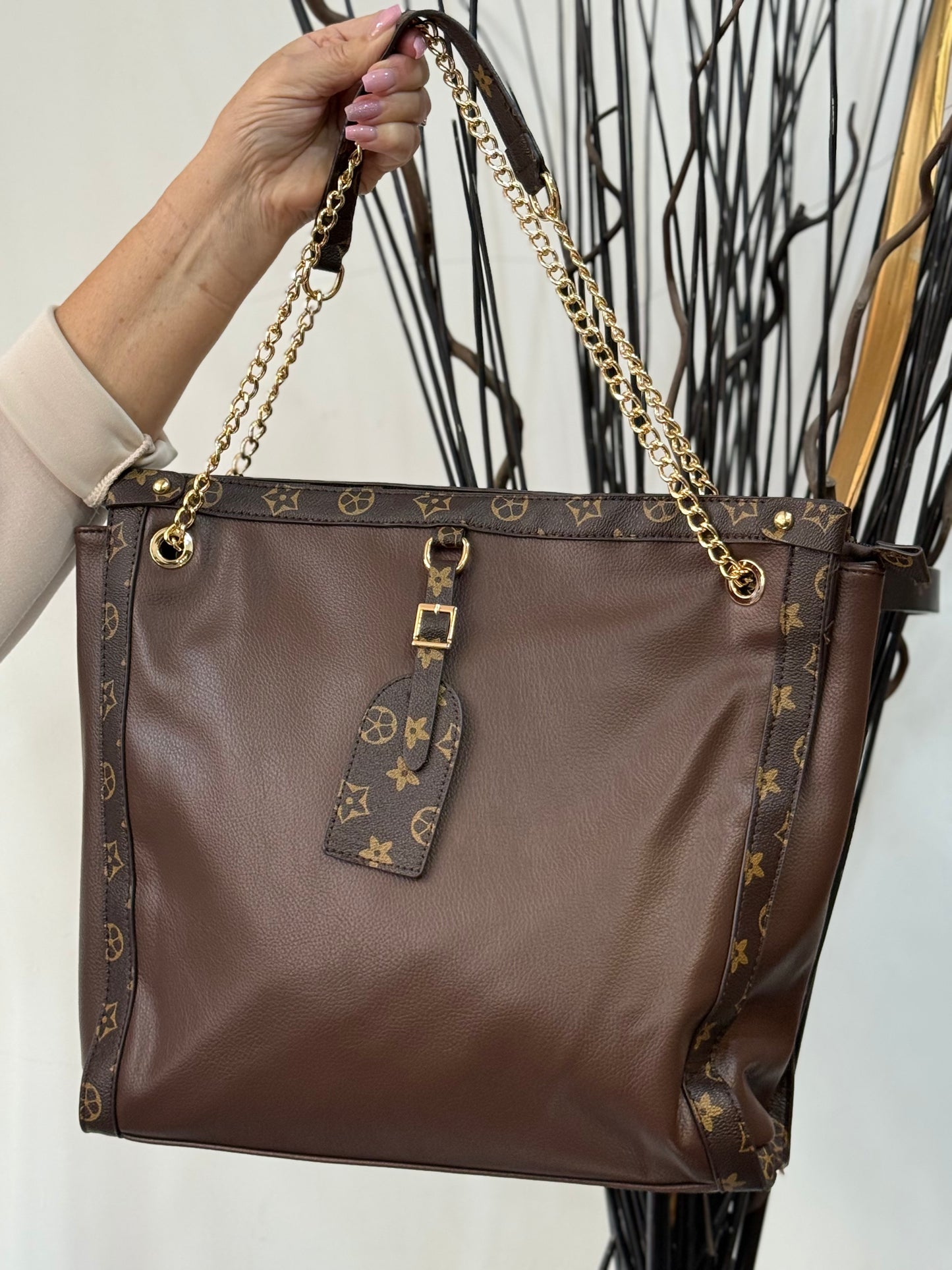 LV INSPIRED- LV TRIM LARGE SHOULDER BAG
