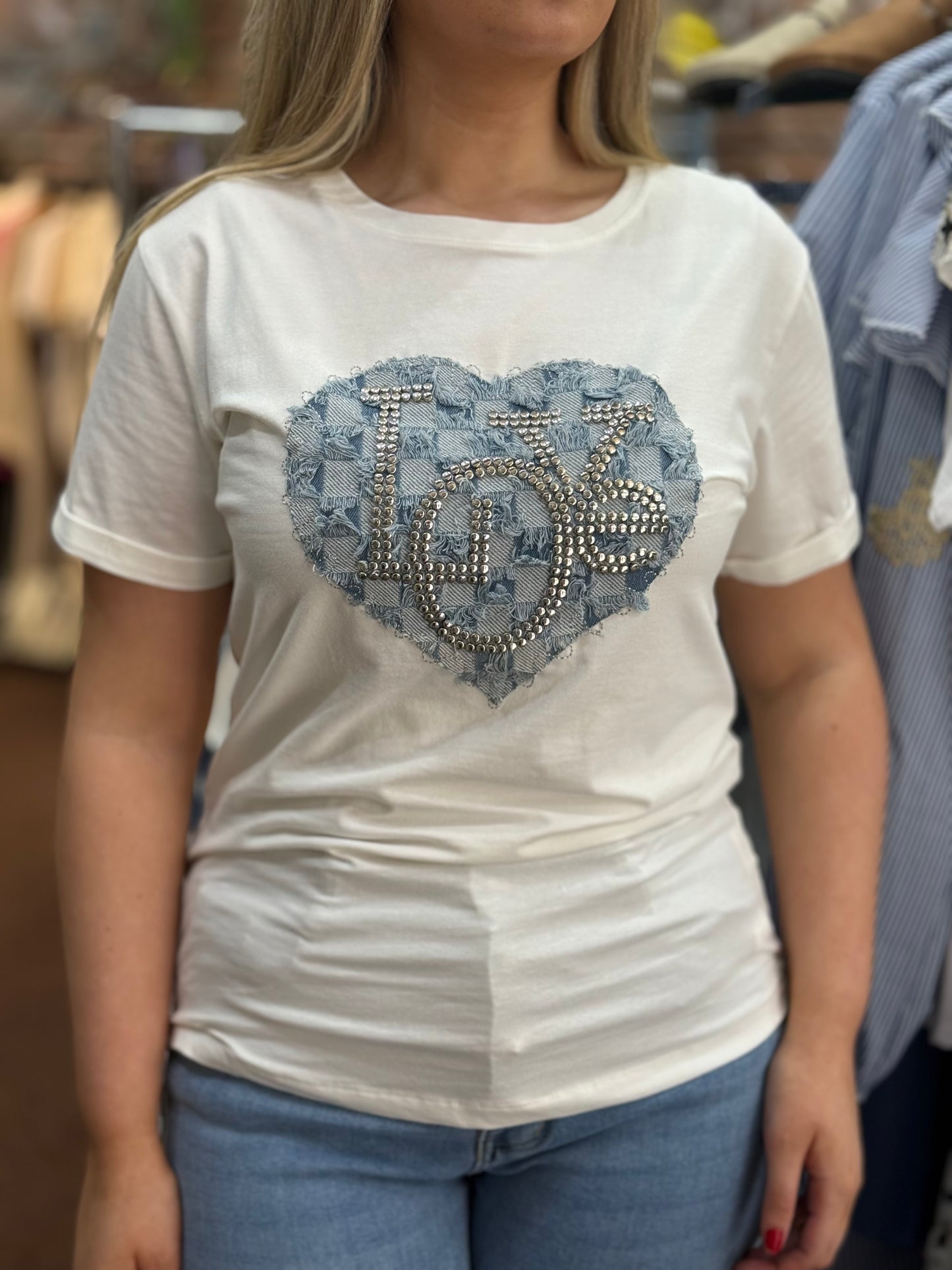 TOKYO-DENIM LOVE HEART TEE #SunshineSALE