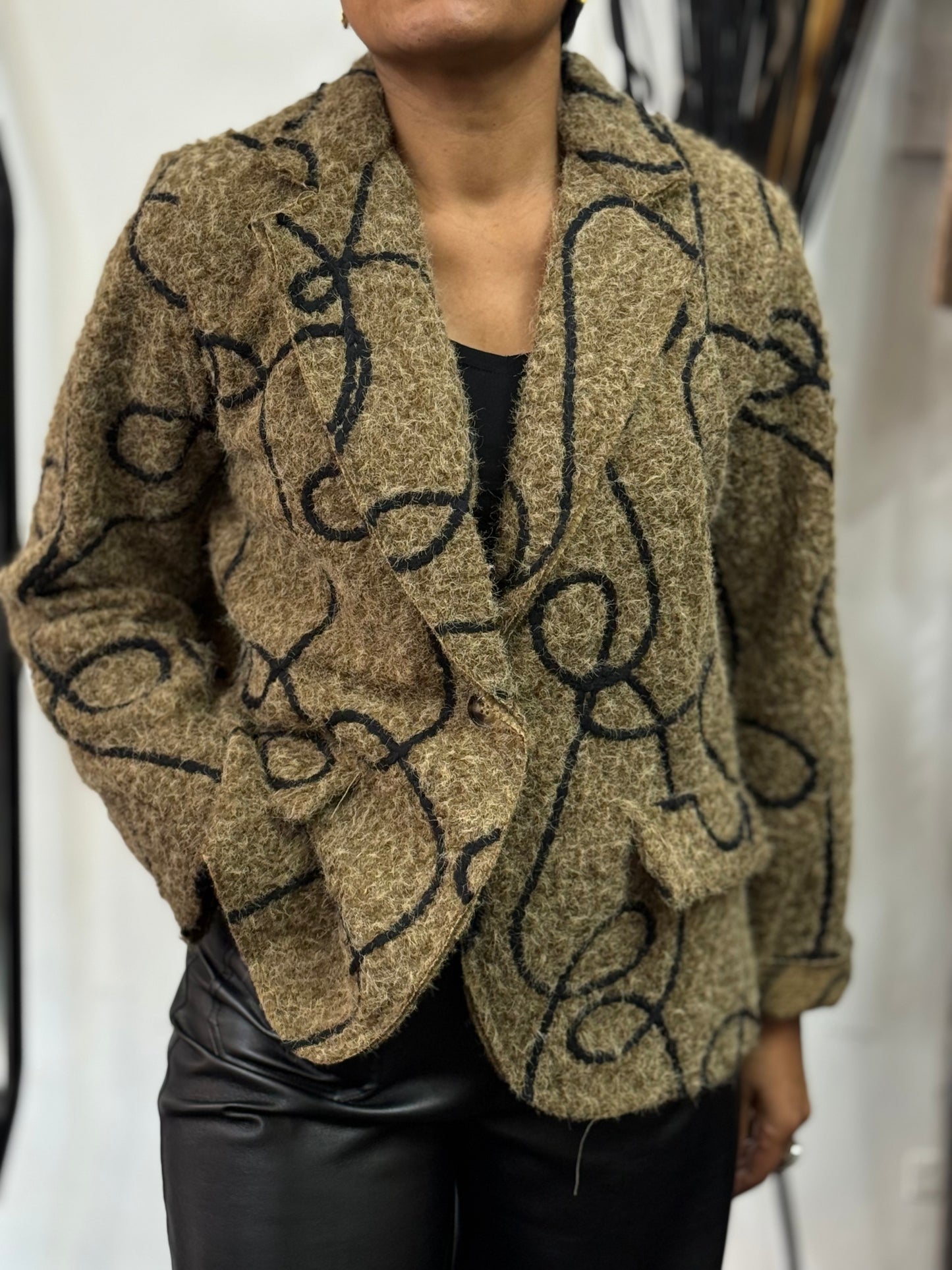 SIANNA-BOUCLE SWIRL STITCH BLAZER-#BlackFridaySale -🖤🖤 AUTO XTRA20% off @ Checkout