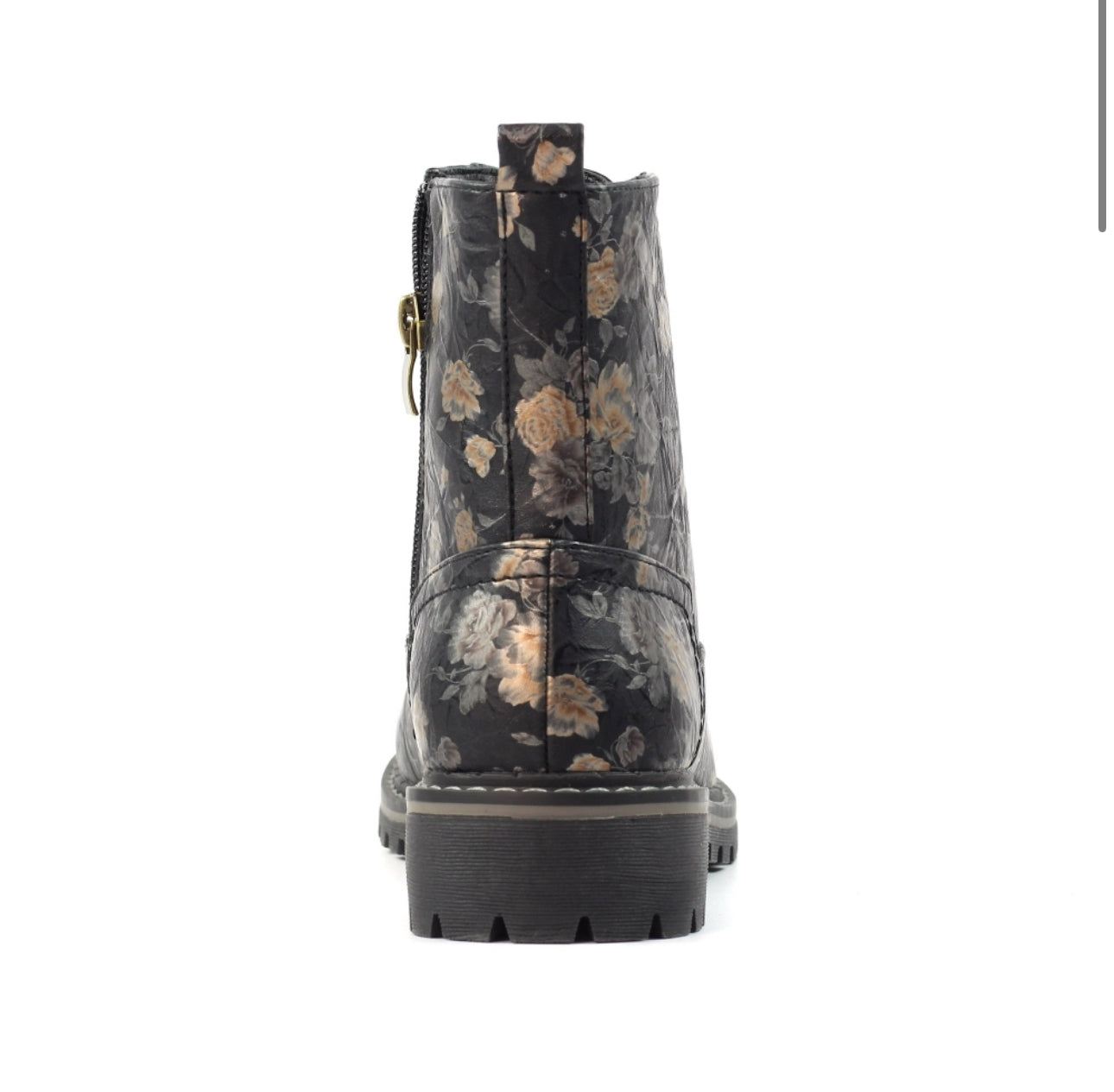 LUNAR DAZZLE FLORAL ANKLE BOOT-BLACK