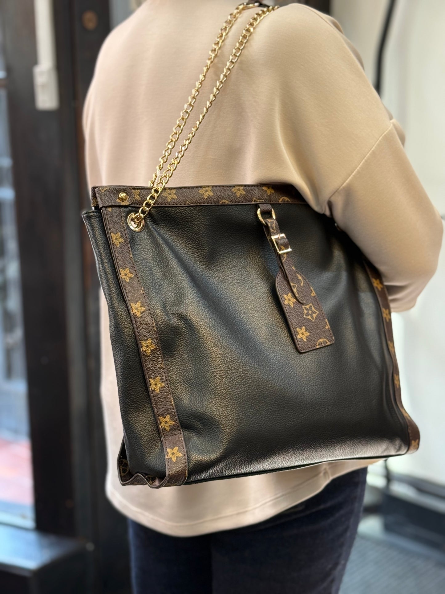 LV INSPIRED- LV TRIM LARGE SHOULDER BAG