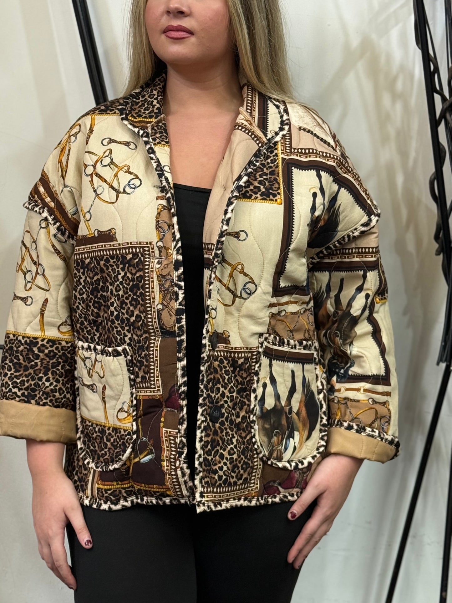 CHELTNEM QUILTED PRINT JACKET--š¤ BLACKFRIDAYWKEND-20%OFF