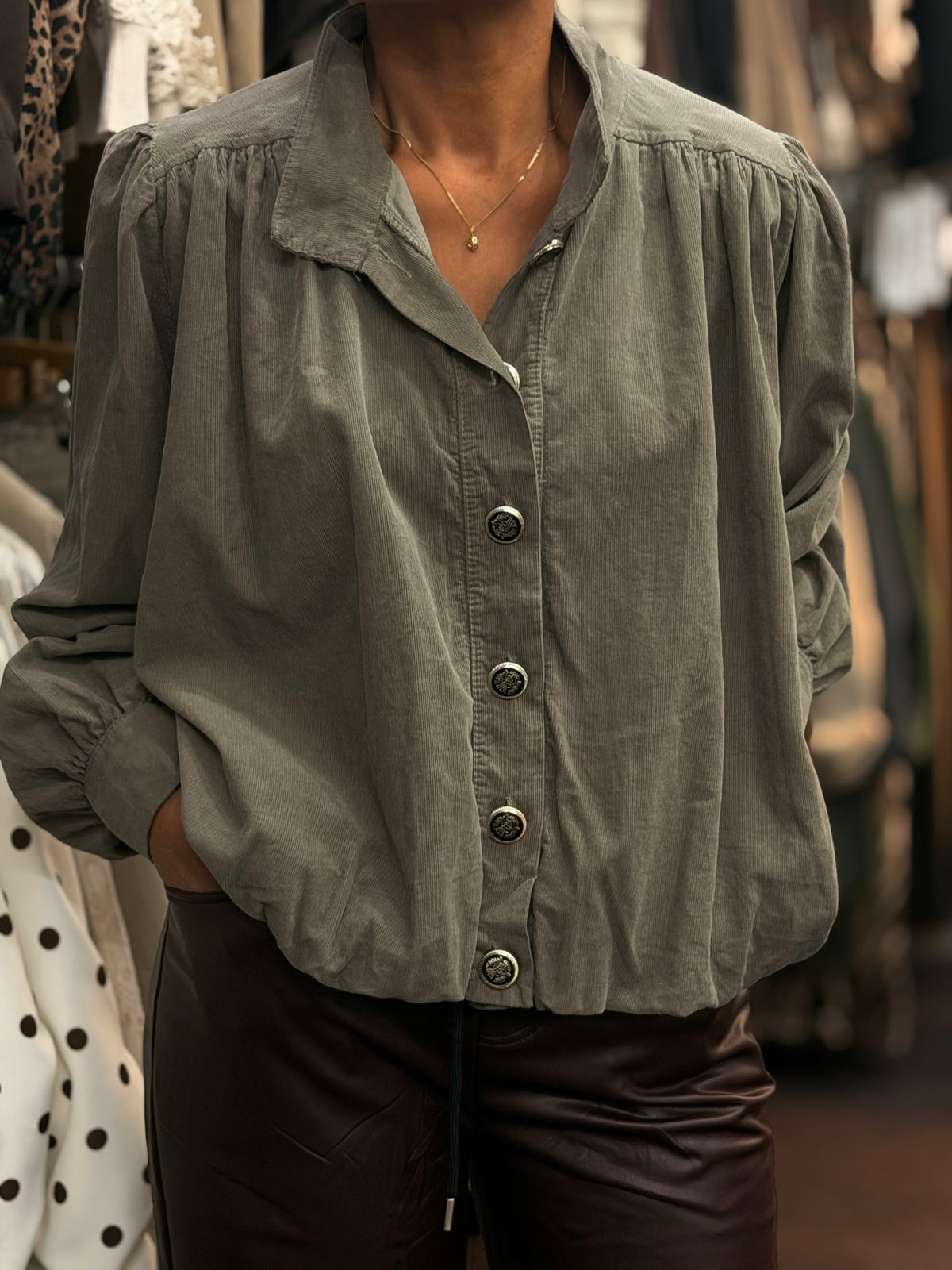 PEYTON- NEEDLECORD PUFF JACKET