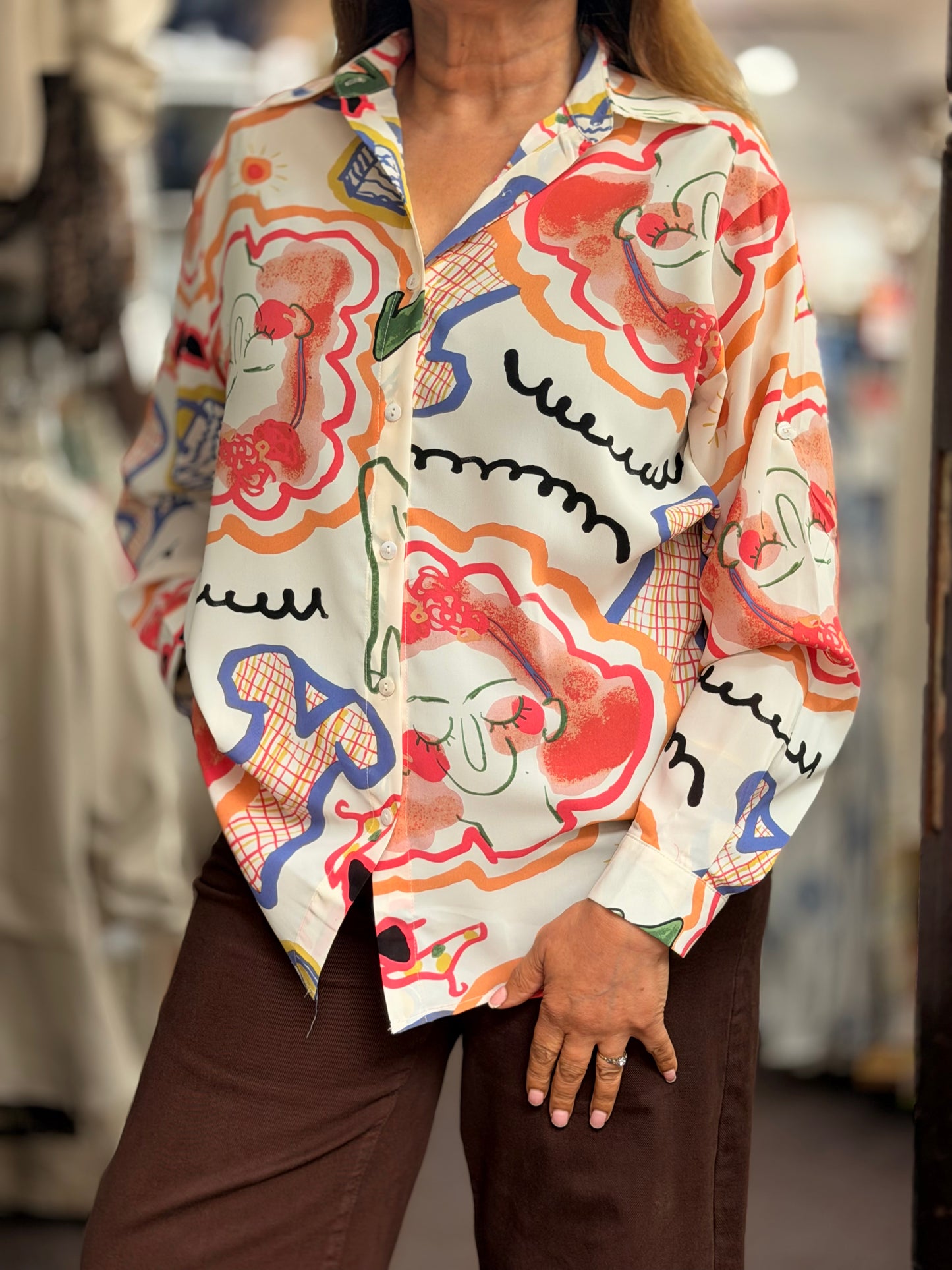38- MATILDA-SWIRL PRINT SHIRT #BankHoliday