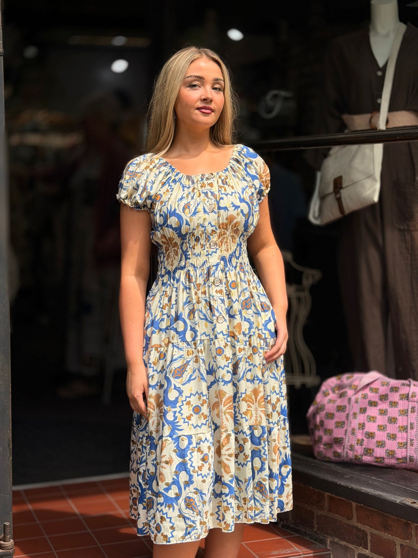 KAT-BARDOT DIAMANTE MIDI DRESS